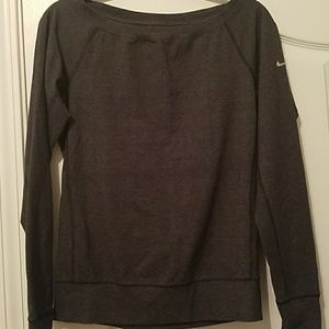 Off the shoulder nike sweatshirt size small